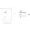Tornaterem-vasalat 170 x 240 mm jobbos PZ 88 mm stift 8 mm matt nemesacél