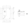 Tornaterem-vasalat 170 x 240 mm jobbos PZ 72 mm stift 9 mm matt nemesacél
