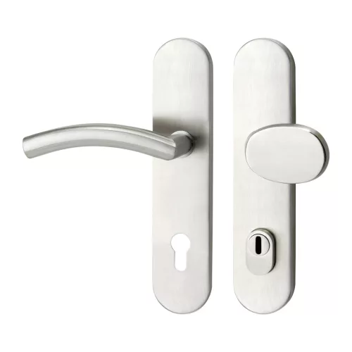 Marchesi hosszúpajzsos Biztonsági gombos garnitúra NEW YORK PZ 88 cilinder védővel matt