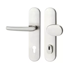   Marchesi hosszúpajzsos Biztonsági váltógarnitúra BRÜNN PZ 88 cilinder védővel matt nemesacél