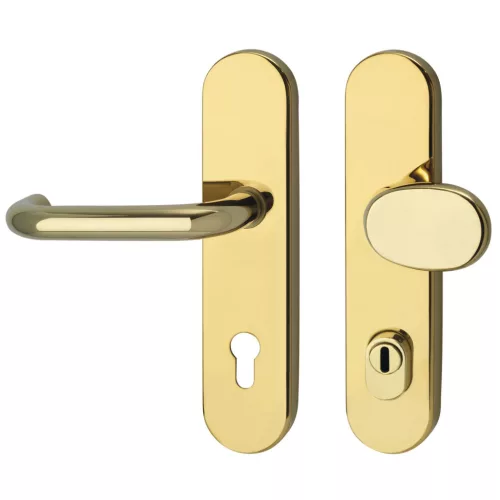 Marchesi hosszúpajzsos Biztonsági gombos garnitúra HARMONIE PZ 88 PVD-sárgaréz színű