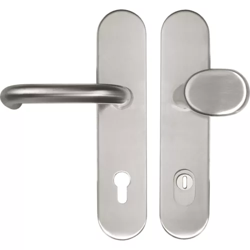 Marchesi hosszúpajzsos Biztonsági kilincsgarnitúra HARMONIE PZ 92 magvédett nemesacél