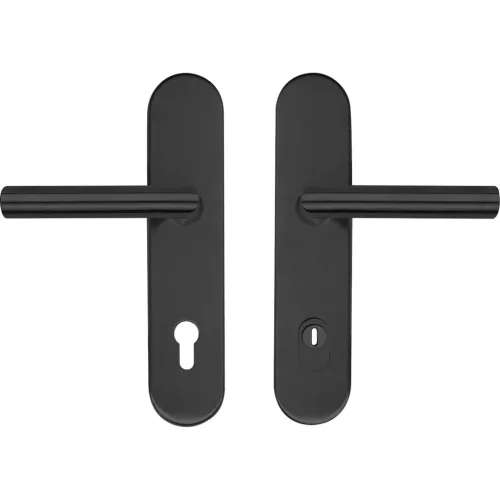 Marchesi hosszúpajzsos biztonsági kilincsgarnitúra GEHRUNG PZ 88 magvédett rm fekete