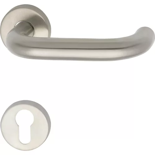 Grundmann tűzgátló kilincsgarnitúra 1754/D70M rozettás PZ stift 9 ajtóv. 59-63 rozsdamentes