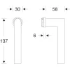 FSB ablakkilincs 34 1076 minimalista alumínium középbronzszínű
