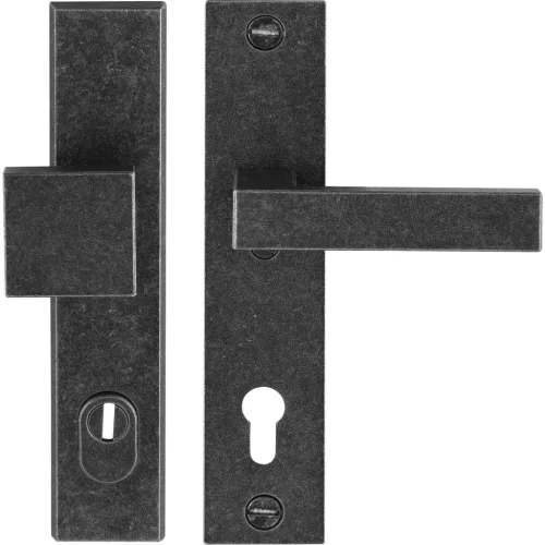 Halcö biztonsági gombos garnitúra STUMM PZ 92jobbhorganyzott fekete passzivált