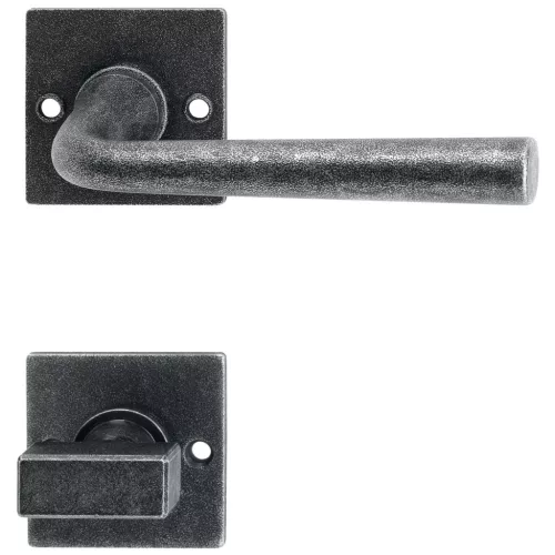 Halcö kilincsgarnitúra SÖLL - rozettás WC ajtóv.-50 fekete passzivált