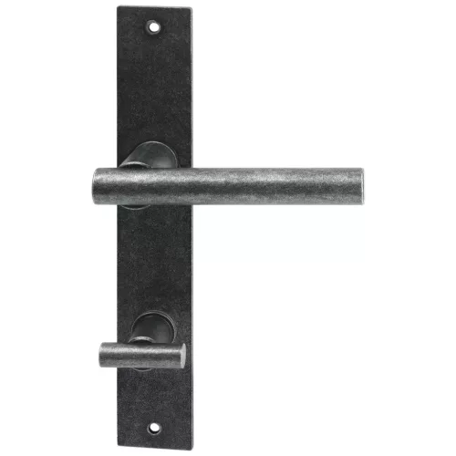 Halcö hosszúpajzsos kilincsgarnitúra IMST WC 90 ajtóv.50 fekete passzivált