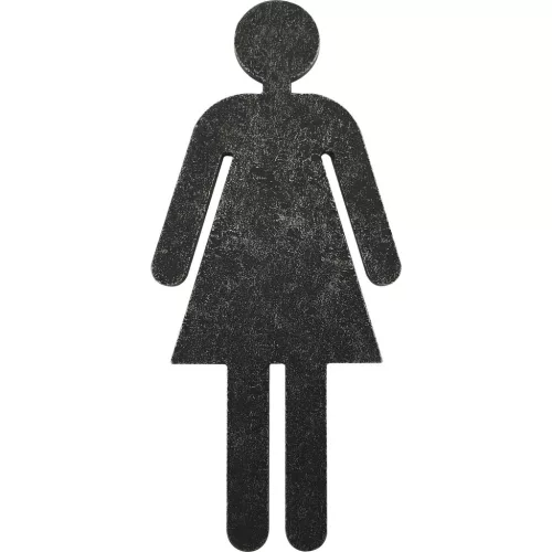 Hölgy szimbólum WC ajtókhoz horganyzott fekete