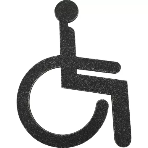 Kerekesszék szimbólum WC ajtókhoz horganyzott fekete