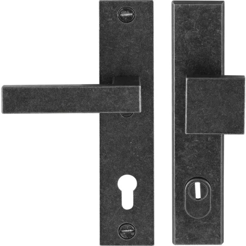 Halcö biztonsági gombos garnitúra LECH PZ 88 bal horg. passzivált fekete