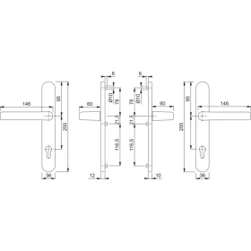   HOPPE LIVERPOOL biztonsági kilincsgarnitúra PZ92 77-82 mm fehér
