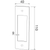 Kagylófogantyú 40x110mm egyenes feketeacél
