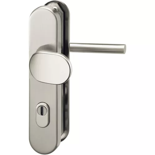 Grundmann biztonsági gombos garnitúra 2552 L-alakú  RC2matt rozsdamentes