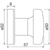 Marchesi Gombos Fogantyú Perf. Rész Rozettán Fixen Forg.  52.50x11 Nemesacél