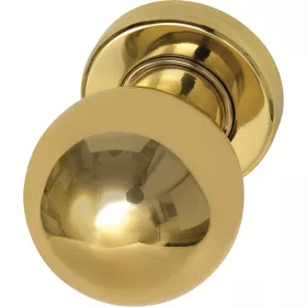   Marchesi gömbölyű ajtógomb FH ? 50 mm rozettás fix polírozott sárgaréz