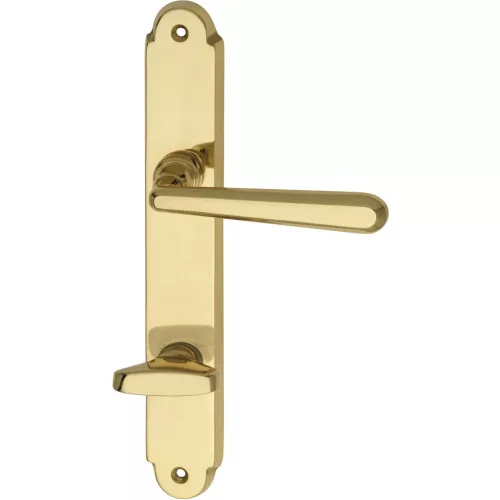 Marchesi hosszúpajzsos kilincsgarnitúra FH ALT-WIEN WC 90 polírozott sárgaréz