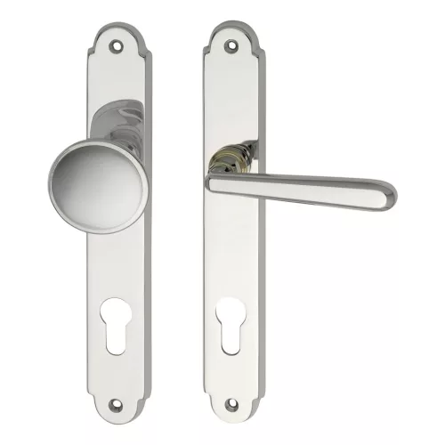 Marchesi hosszúpajzsos gombos garnitúra Alt-Wien PZ 88 mm jobbos krómozott sárgaréz