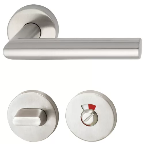 Marchesi tűzgátló rozettás kilincsgarnitúra GEHRUNG WC 38 - 45 rozsdamentes acél matt