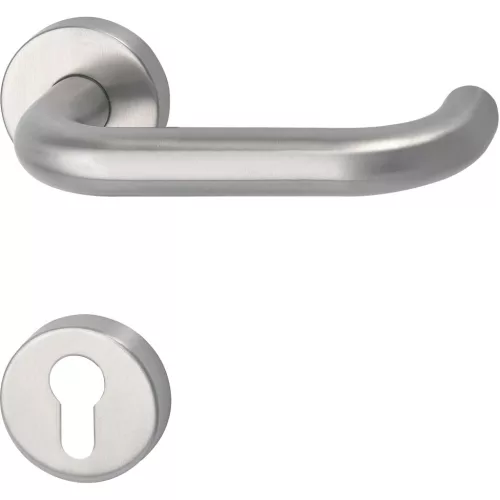 Marchesi tűzgátló rozettás kilincsgarnitúra HARMONIE PZ 38-45 rozsdamentes acél matt