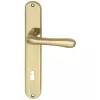 Marchesi hosszúpajzsos kilincsgarnitúra Elegant 22 BB 90 mm polírozott sárgaréz