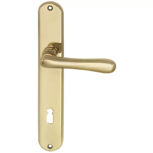 Marchesi hosszúpajzsos kilincsgarnitúra Elegant 22 BB 90 mm polírozott sárgaréz