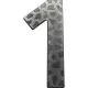 szám 1 kovácsoltvas fekete horg. 120 mm