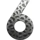 szám 6 kovácsoltvas fekete horg. 120 mm