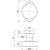 Ogro ajtógomb RENOVI 3020 O FS rozetta 30x68x10 egyenes gombrozsdam.acél matt