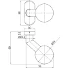 Ogro ajtógomb RENOVI 3548 V O rozetta 30x68x10eltolt gombezüst eloxált