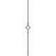 ARTEFERRO Design rúd VK 12 Design elemmel 1000 mm kovácsoltvas
