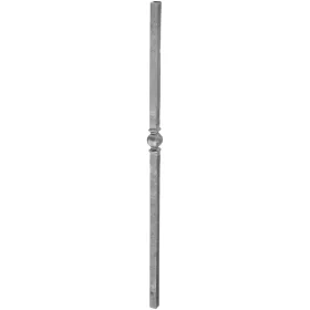   ARTEFERRO korlátindító rúd sima középen 1 gomb 25x25 x1200mm kovácsoltvas