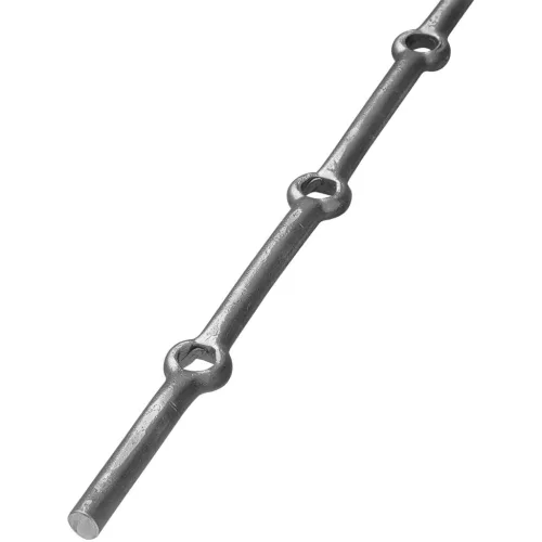 ARTEFERRO lyukas díszrúd kerek ? 12mm lyuktáv 120mm 2000 mm kovácsoltvas