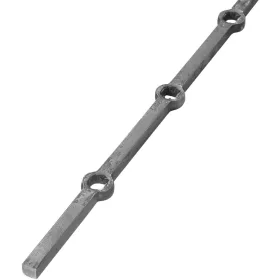   ARTEFERRO lyukas díszrúd szögletes 12x12mm lyuktáv.120mm2000 mmkovácsoltvas