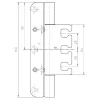 Simonswerk Objektpánt Vx 7939/160 18-3 Fd Pántmagasság 160 mm Fekete (ral 9005)