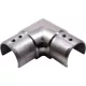 IAM DESIGN sarokcsatlakozó ? 424 x 15 mm kerek csőhöz csiszolt nemesacél V2A