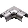 IAM DESIGN sarokcsatlakozó ? 424 x 15 mm kerek csőhöz csiszolt nemesacél V2A