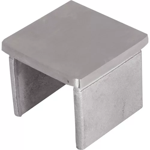 IAM DESIGN végzáró 40x40 mm szögletes hornyolt csőhözszálcsiszolt nemesacél V4A