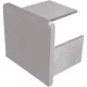 IAM DESIGN végzáró sapka élvédő profilhoz 28x25x20mm nemesacél hatású öntvény