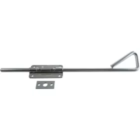   ajtórögzítő furatos rögzítőlemezzel nagy nemesacél hatású