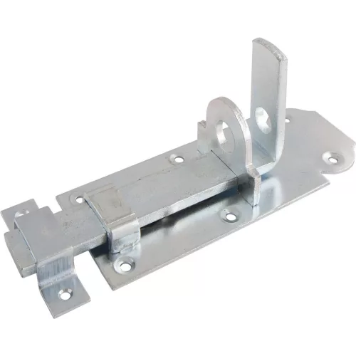 Toló retesz fogadóval 140 x 55 mm sárgára passzivált acél