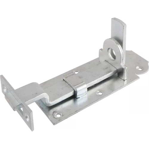 Toló retesz fogadóval hajlított 140 x 55 mm sárgára passzivált acél