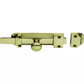 Egyenes retesz 19 x 4 mm lap 160 x 42 mm fényes sárgaréz
