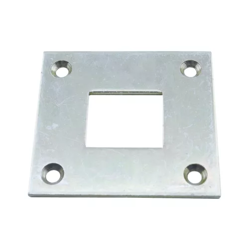 Padló fogadólemez zárrúdhoz 16 x 16 mm acél horganyzott