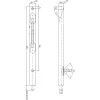 Ajtó élretesz áthajtó karral 250x20x155mm emelkedés 16mm horganyzott