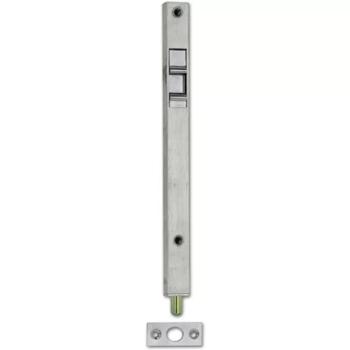 Ajtóélretesz U-ház tolófogantyúval 250 x 24 x 15 mm löket 25 horg. acél