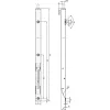 Ajtóélretesz U-ház áthajtókarral 400 x 18 x 17 mm löket 15 ezüst horg. acél