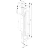Kettős ajtóretesz 14 mm lökethossz 250 x 20 x 27 mm horganyzott acél