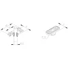 Rúdmegvezető alumínium ajtókhoz A = 23 x 50 mm fekete bevonatú