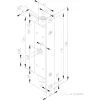 Beép retesz 196 x 24 x 3 mm előlappal M10 belső men kulcsköz-mér 23 horg acél